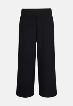 Soyaconcept Ankellång trikåbyxa med vida ben Siham Svart Sale