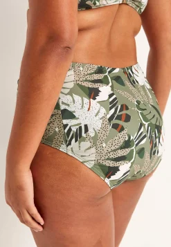 Cellbes of Sweden Bikinitrosa med hög midja Khakigrön / Mönstrad