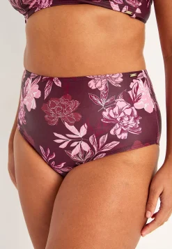 Cellbes of Sweden Bikinitrosa med hög midja Vinröd / Blommig Outlet