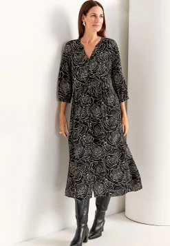 Cellbes of Sweden Blommönstrad klänning i viskos Outlet