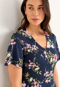 Cellbes of Sweden Blommönstrad trikåklänning Outlet