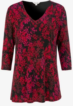 Cellbes of Sweden Blommönstrad tunika Röd / Mönstrad Discount