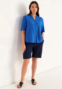 Cellbes of Sweden Blus i linnemix Blå Sale