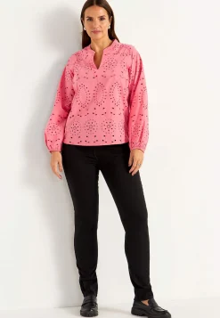 Cellbes of Sweden Blus med brodyr Korallrosa Best