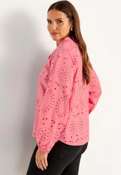 Cellbes of Sweden Blus med brodyr Korallrosa Best