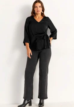 Cellbes of Sweden Blus med knytband Svart Sale