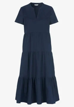 Cellbes of Sweden Bomullsklänning med volang Marin Clearance