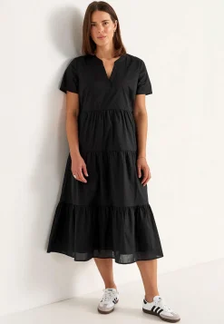 Cellbes of Sweden Bomullsklänning med volang Svart New