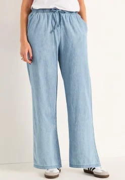 Cellbes of Sweden Byxa i denim med vida ben Ljusblå / Denim Hot