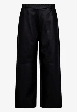 Freequent Byxa i PU med fickor Svart Hot