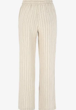 Soyaconcept Byxa i viskos- och linnemix Creme / Randig Discount