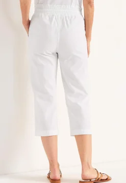 Cellbes of Sweden Capribyxa i tvättad bomull Vit Outlet