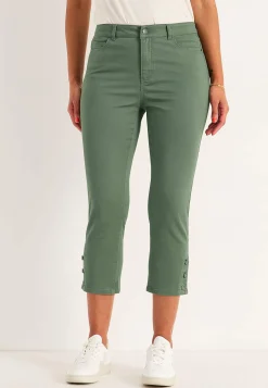 Cellbes of Sweden Caprijeans med femficksdesign Khakigrön
