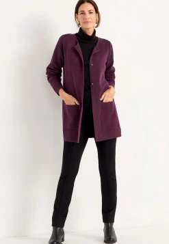 Cellbes of Sweden Cardigan i bomull Mörklila