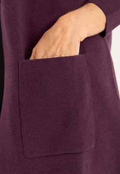 Cellbes of Sweden Cardigan i bomull Mörklila