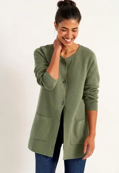 Cellbes of Sweden Cardigan i bomull Khakigrön Discount