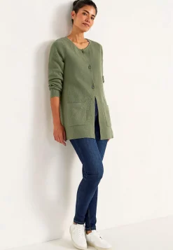 Cellbes of Sweden Cardigan i bomull Khakigrön Discount