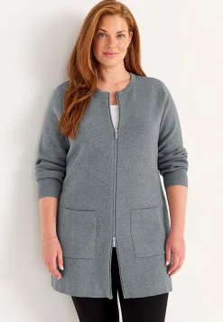 Cellbes of Sweden Cardigan med dragkedja Gråmelange