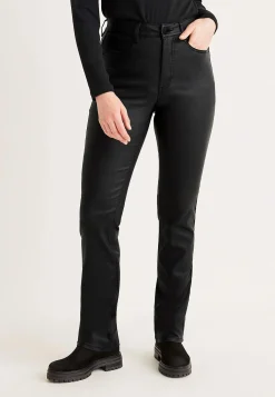 Cellbes of Sweden Coatad byxa med raka ben Svart Clearance