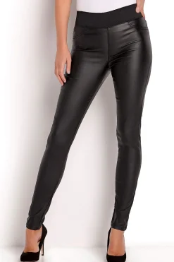 Freequent Coatad, tight byxa Shantal Svart Sale