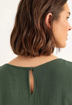 Cellbes of Sweden Crepe klänning med fickor Grön Online