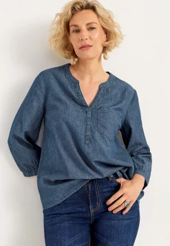 Cellbes of Sweden Denimblus med bröstficka Mörkblå / Denim Discount
