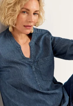 Cellbes of Sweden Denimblus med bröstficka Mörkblå / Denim Discount