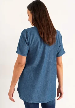 Cellbes of Sweden Denimtunika med dekorativ v-ringning Mellanblå Denim New