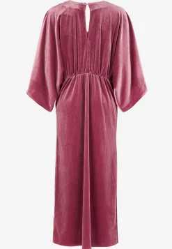 Johanna Toftby x Cellbes Elegant kaftanklänning i velour Mörk gammalrosa Online
