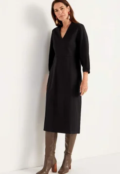 Cellbes of Sweden Elegant, v-ringad trikåklänning Lisa Svart Online