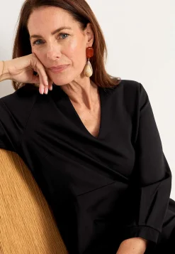 Cellbes of Sweden Elegant, v-ringad trikåklänning Lisa Svart Online