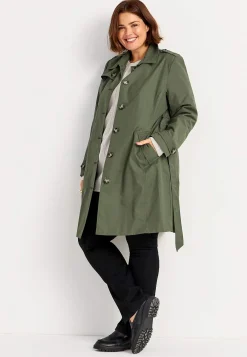 Cellbes of Sweden Enkelknäppt trenchcoat Khakigrön Sale