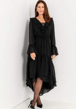 Johanna Toftby x Cellbes Festklänning i vävd chiffong Svart