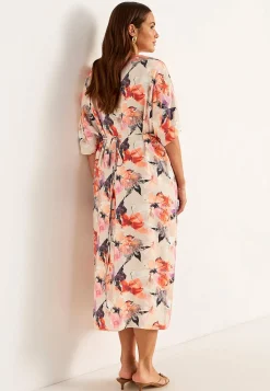 Cellbes of Sweden Festlig, multifunktionell kimonoklänning Orange / Rosa / Mönstrad New