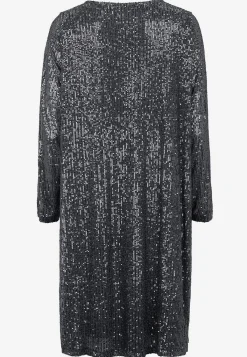 Wasabiconcept Festlig trikåklänning med paljetter Mörkgrå / Silver Discount