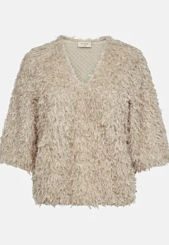 Freequent Festtopp med fjäderliknande material Sale