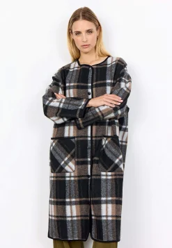 Soyaconcept Filtad, rutig jacka Clearance