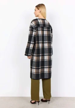 Soyaconcept Filtad, rutig jacka Clearance