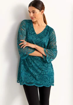 Cellbes of Sweden Fin spetstunika Petrolgrön Outlet