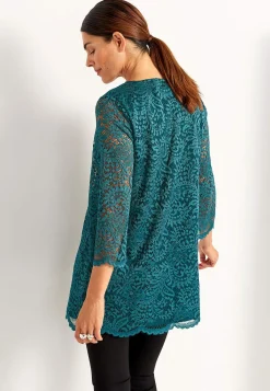 Cellbes of Sweden Fin spetstunika Petrolgrön Outlet