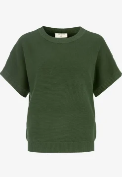 Freequent Finstickad, kortärmad tröja Svart Outlet