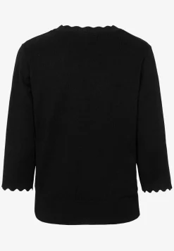 Freequent Finstickad tröja Svart Hot