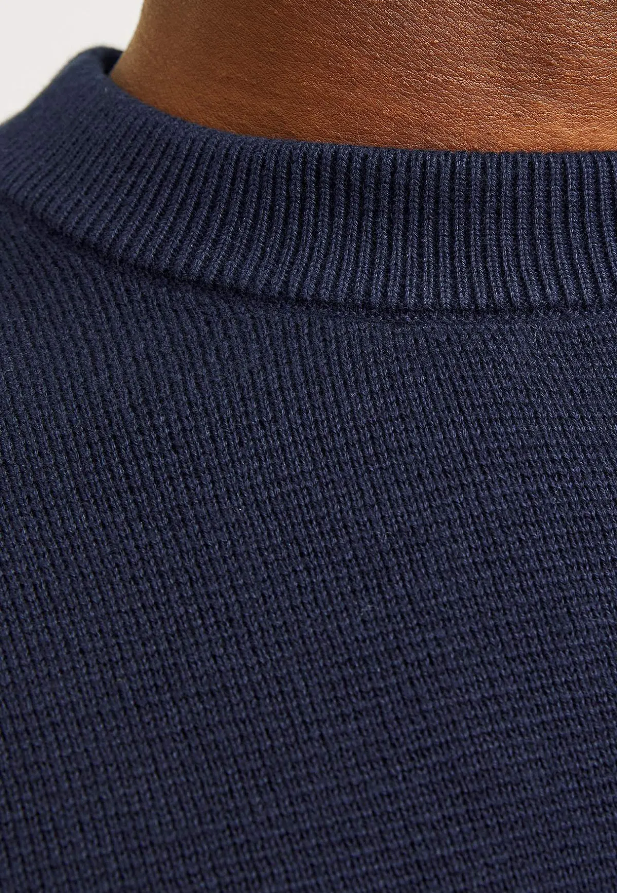 JACK & JONES Finstickad tröja i merinoull Gråmelange Outlet