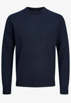 JACK & JONES Finstickad tröja i merinoull Marin Online