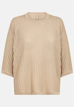 Soyaconcept Finstickad tröja med glittertrådar Best