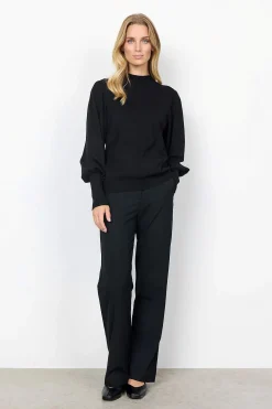 Soyaconcept Finstickad tröja med halvpolo