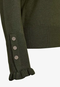 Freequent Finstickad tröja med knappar Hot