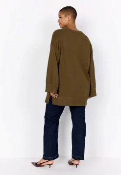 Wasabiconcept Finstickad tröja med v-ringning Discount