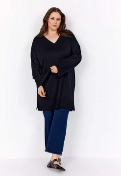 Wasabiconcept Finstickad tröja med v-ringning Discount