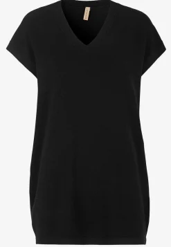 Soyaconcept Finstickad tunika Svart Best